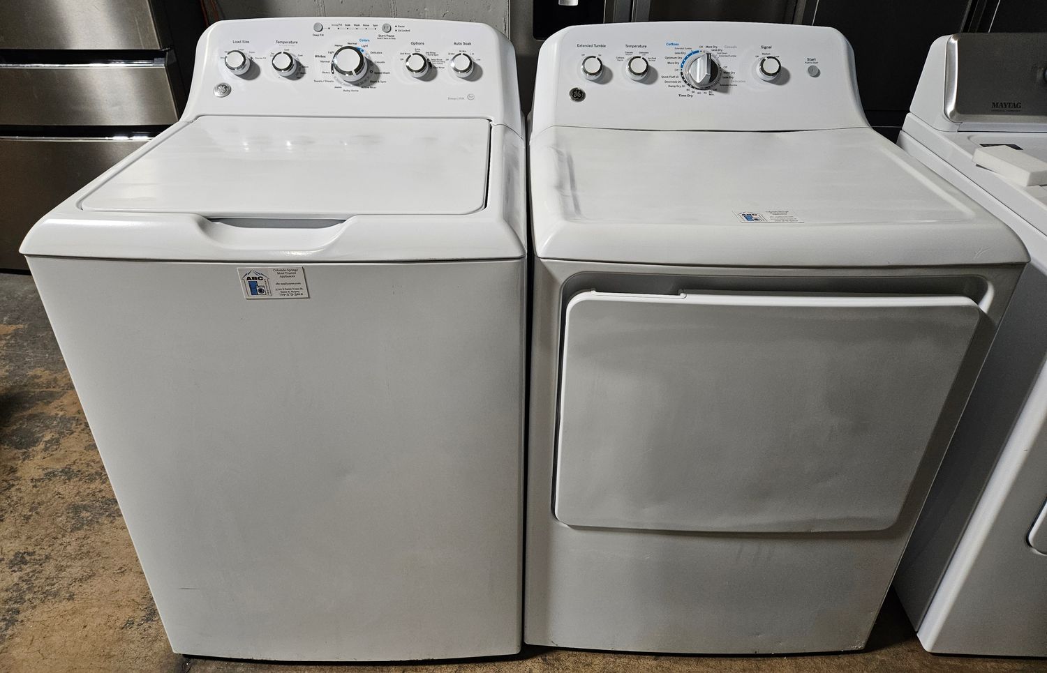 USED GE Top Load Washer (4.5cu.ft.) &amp; Large Capacity Electric Dryer (7.2cu.ft.)