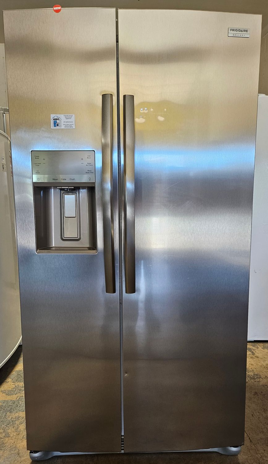 NEW! 26 cu.ft. Frigidaire Gallery Side-by-Side Refrigerator in Stainless Steel