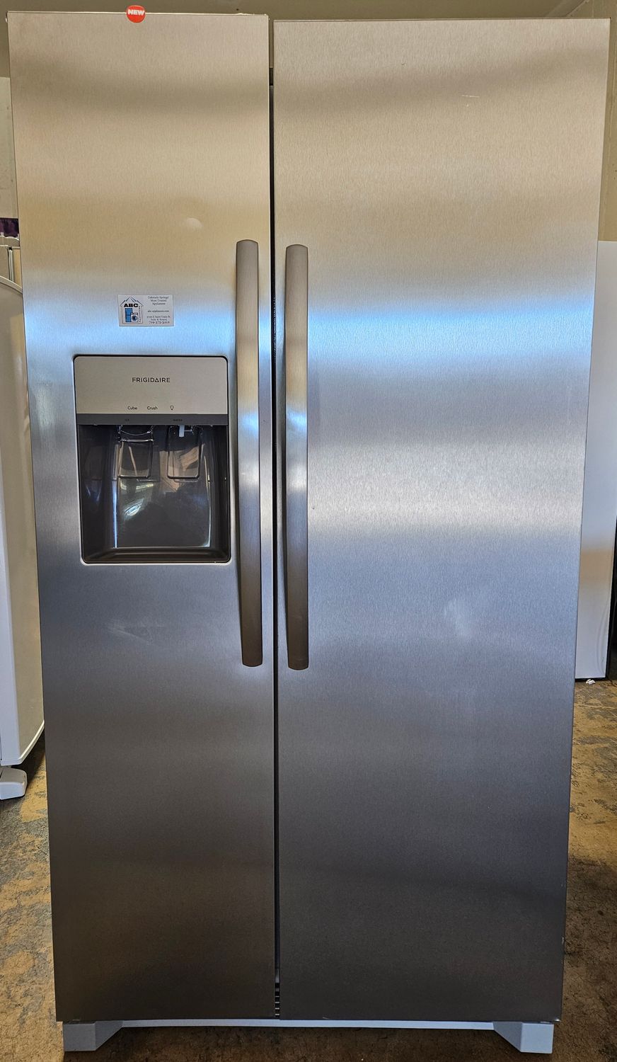 NEW! 26 cu.ft. Frigidaire Side-by-Side Refrigerator in Stainless Steel
