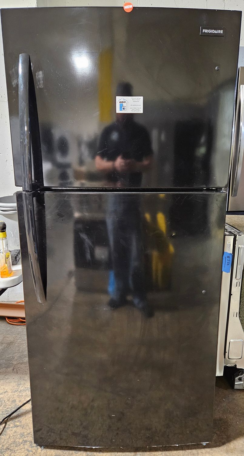 NEW! 20cu.ft. Frigidaire Garage Ready Top Freezer Refrigerator in Black