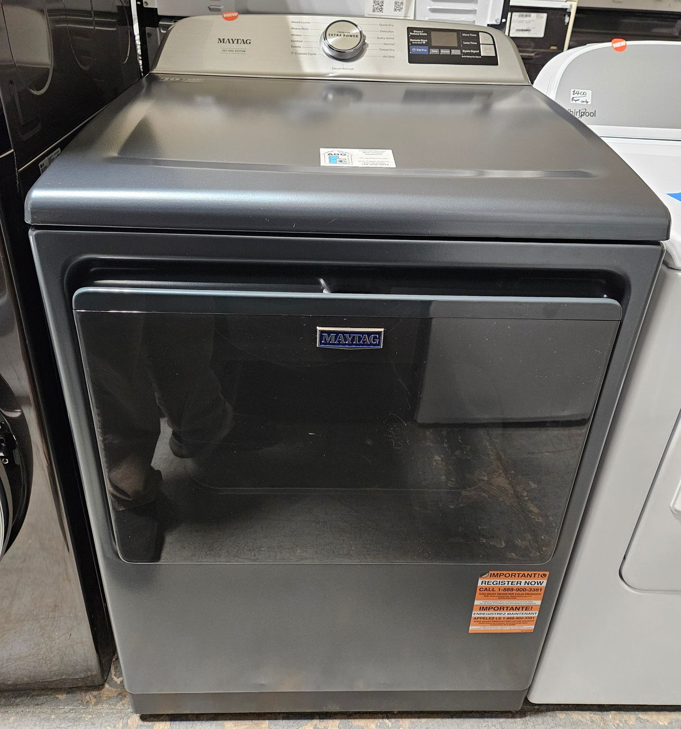NEW! Maytag Pet Pro Heavy Duty Large Capacity Electric Dryer (7.4cu.ft.)