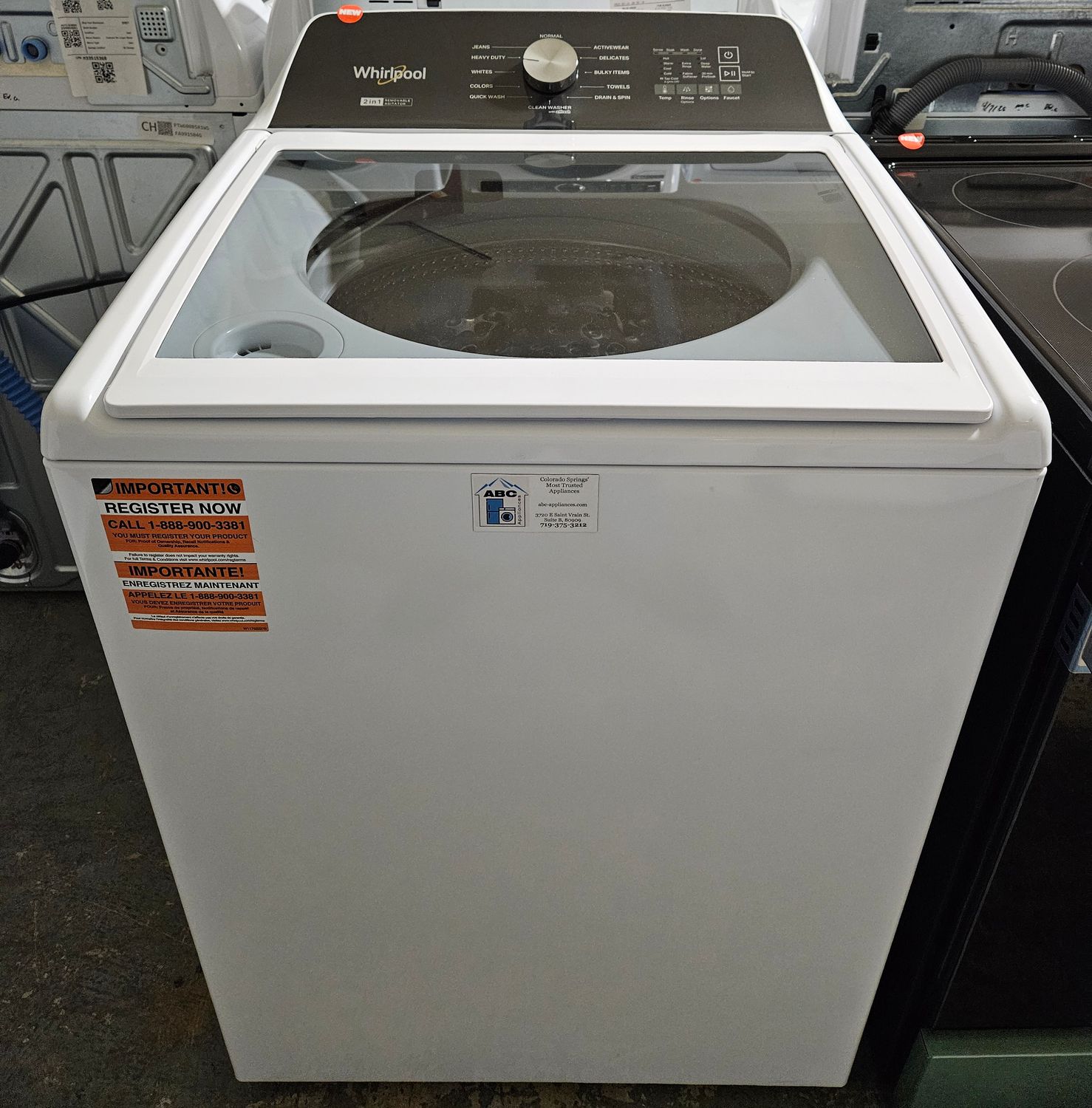 NEW! Whirlpool Top Load Washer with 2-in-1 Removable Agitator (4.8cu.ft.)