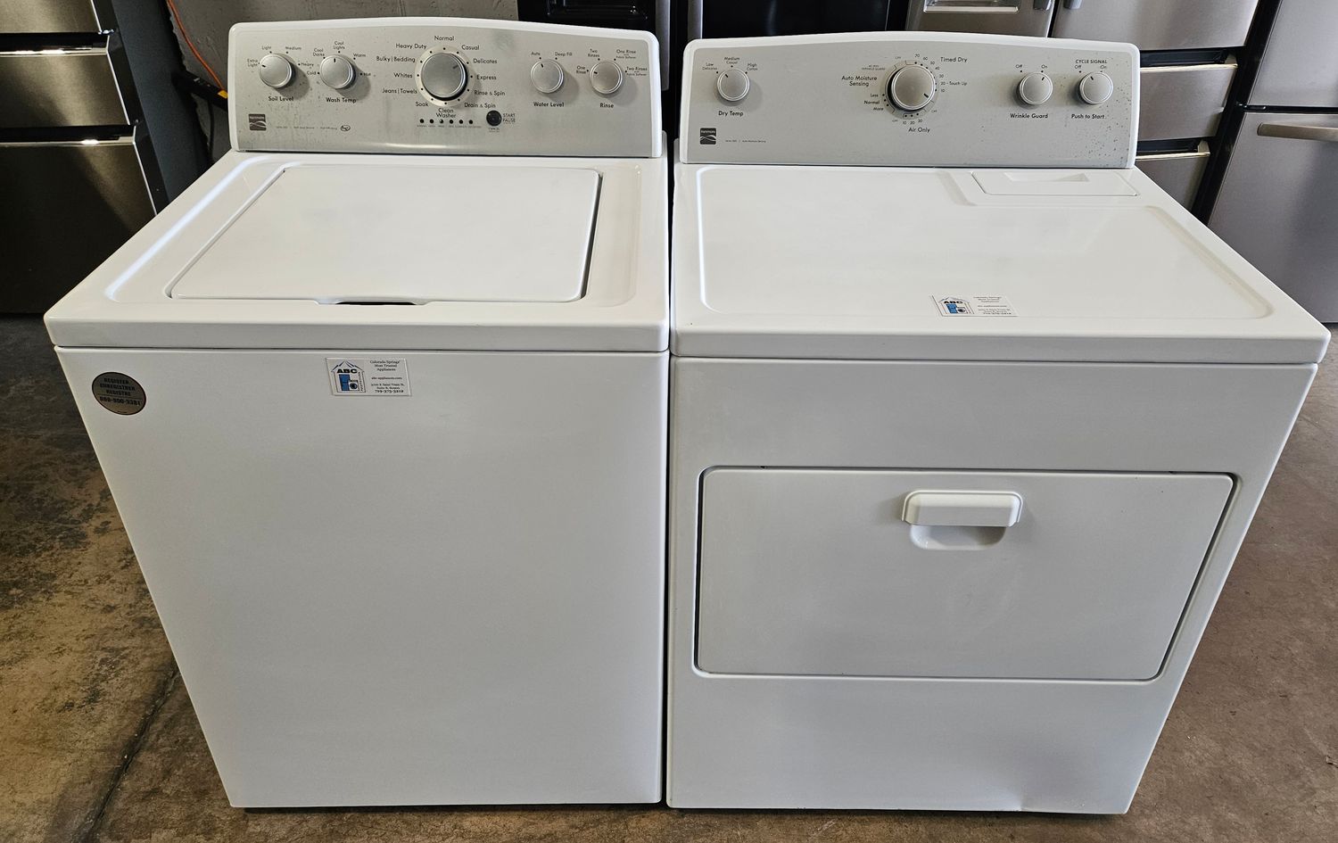 USED Kenmore Top Load Washer (3.5cu.ft.) &amp; Large Capacity Electric Dryer (7.0cu.ft.)