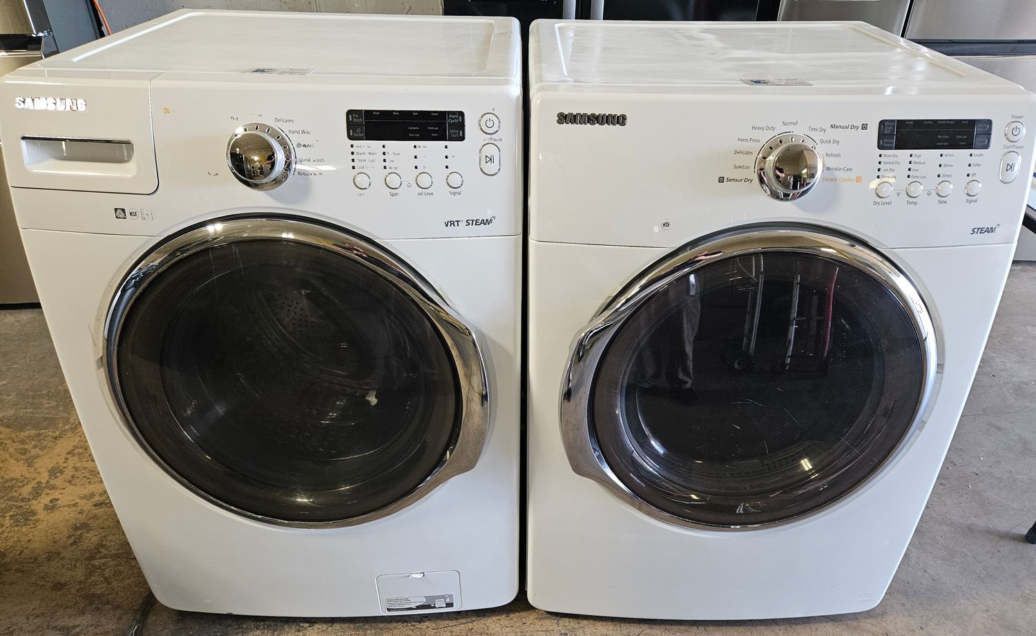 USED Samsung Front Load Washer (3.7cu.ft.) &amp; Large Capacity Electric Dryer (7.3cu.ft.)