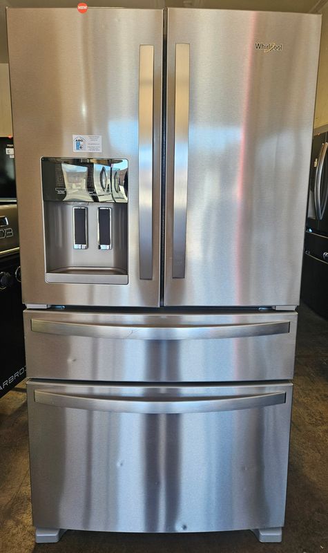 NEW! 25cu.ft. Whirlpool Four-Door French Door Refrigerator in Stainless Steel