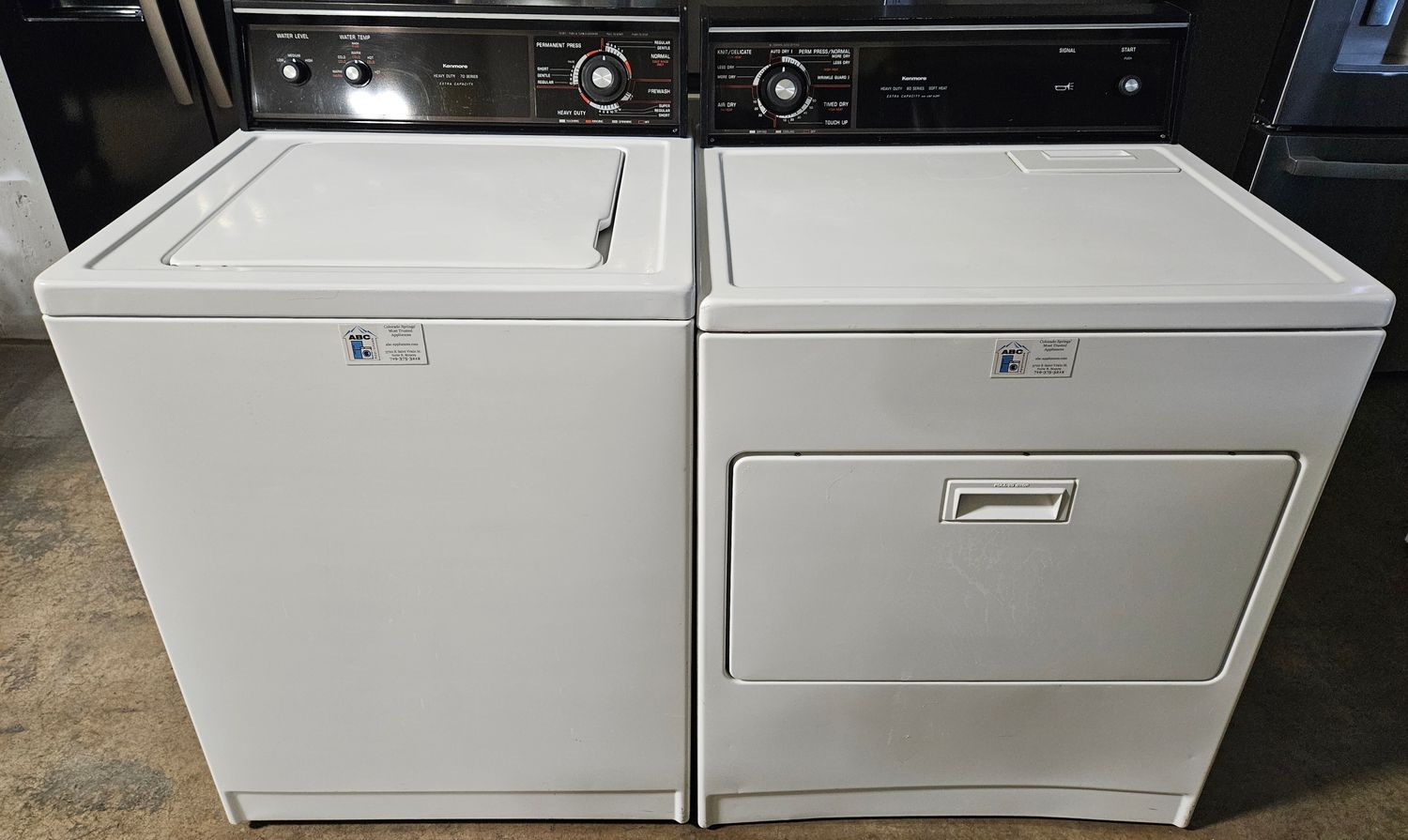 VINTAGE Kenmore Top Load Washer (3.2cu.ft.) &amp; Large Capacity Electric Dryer (7.0cu.ft.)