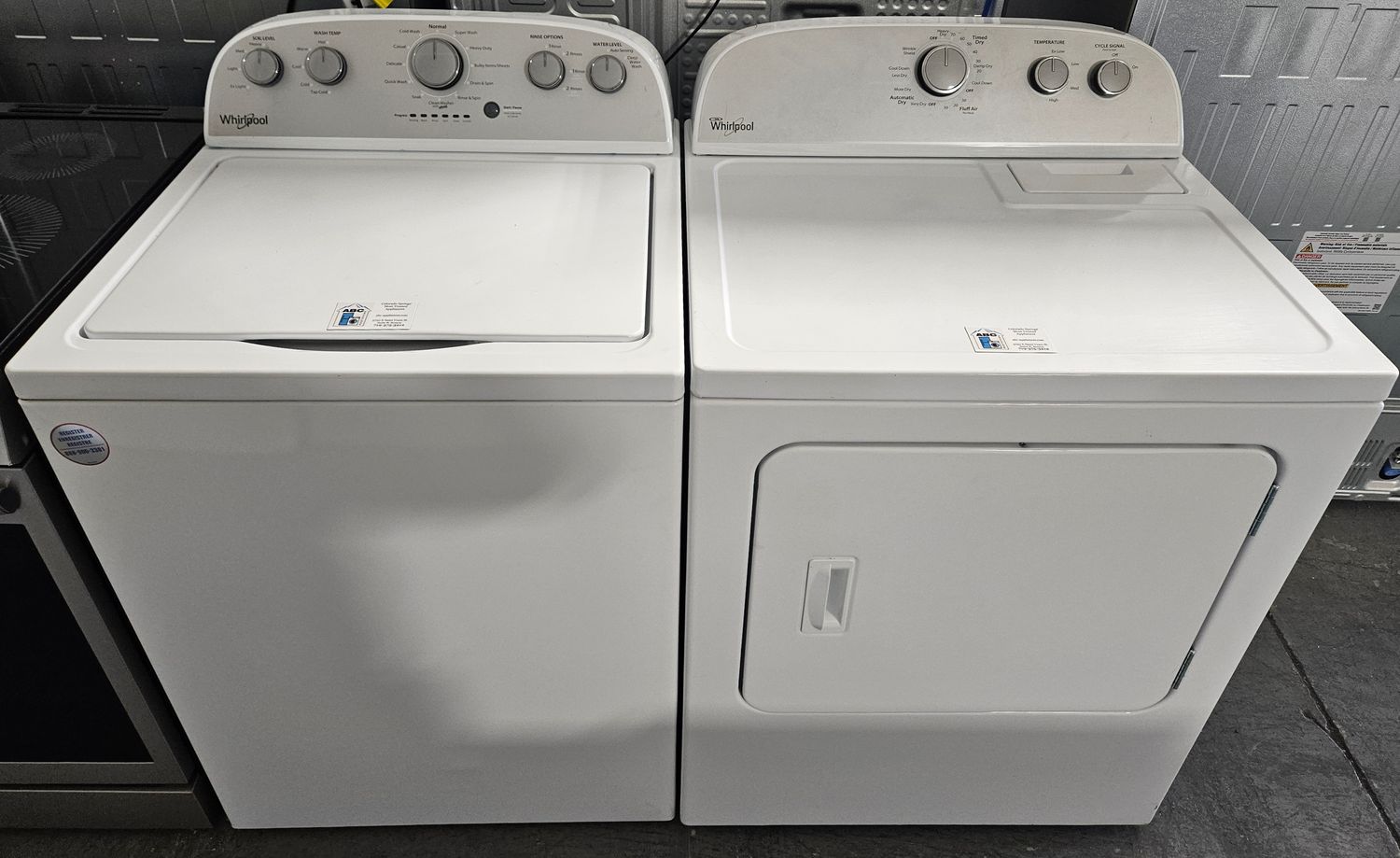 USED Whirlpool Top Load Washer (3.5cu.ft.) &amp; Large Capacity Electric Dryer (7.0cu.ft.)