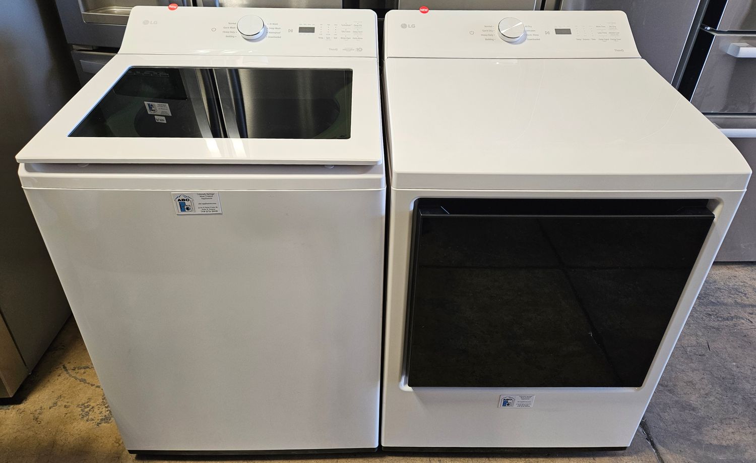 NEW! LG Top Load Washer (5.0cu.ft.) &amp; Large Capacity Electric Dryer (7.3cu.ft.)