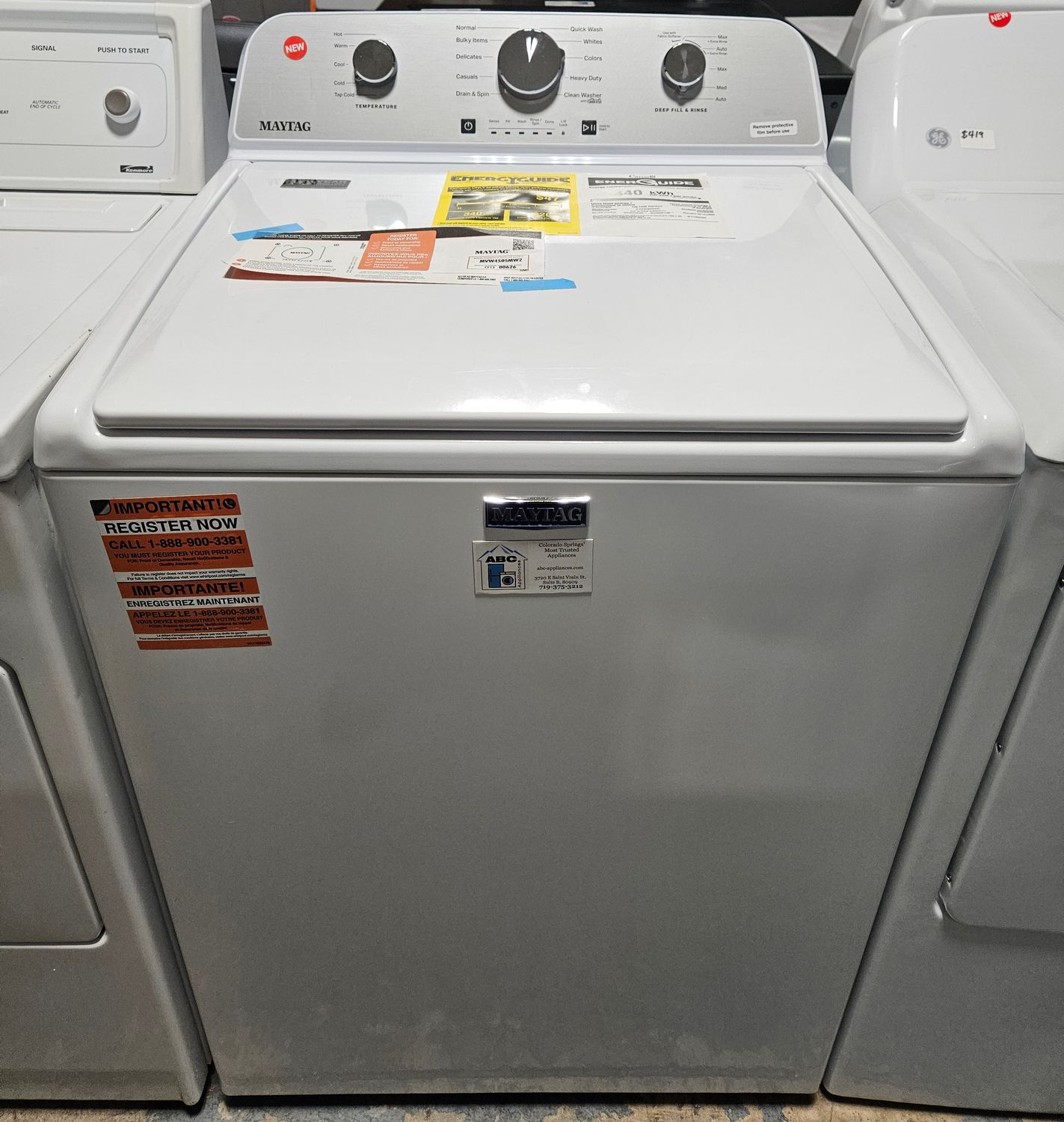 NEW! Maytag Top Load Washer (4.5cu.ft.)