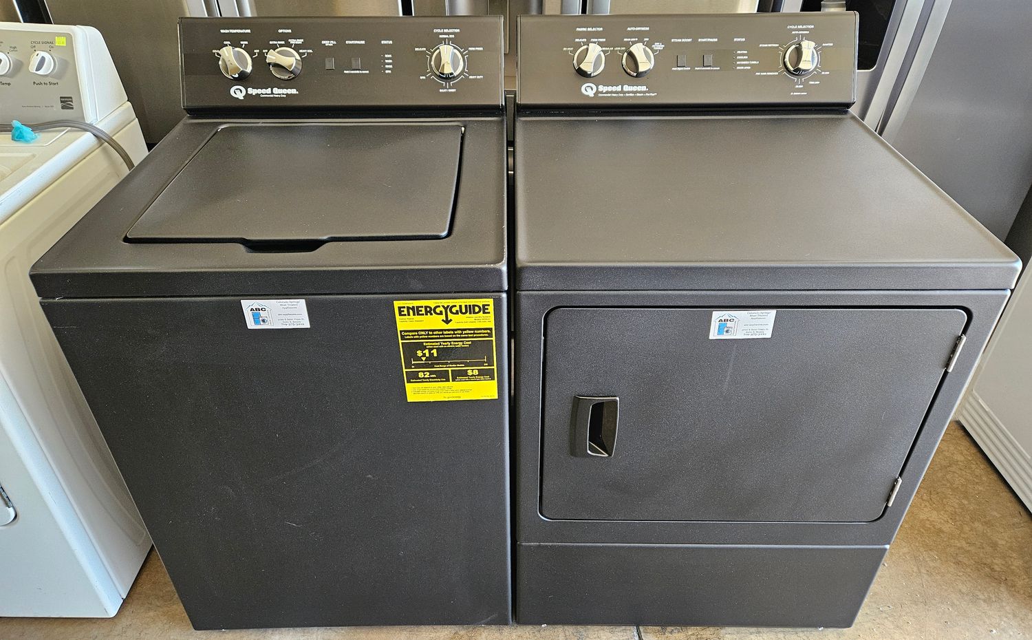 USED Speed Queen Top Load Washer (3.2cu.ft.) &amp; Large Capacity Electric Dryer (7.0cu.ft.)