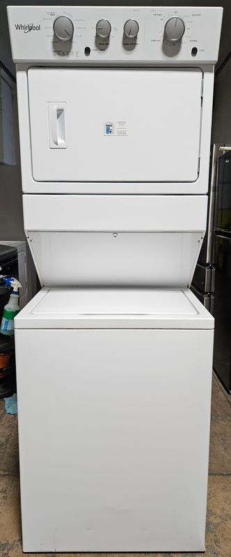 USED Whirlpool Electric Stacked Laundry Center w/3.5cu.ft Washer and 5.9cu.ft Dryer