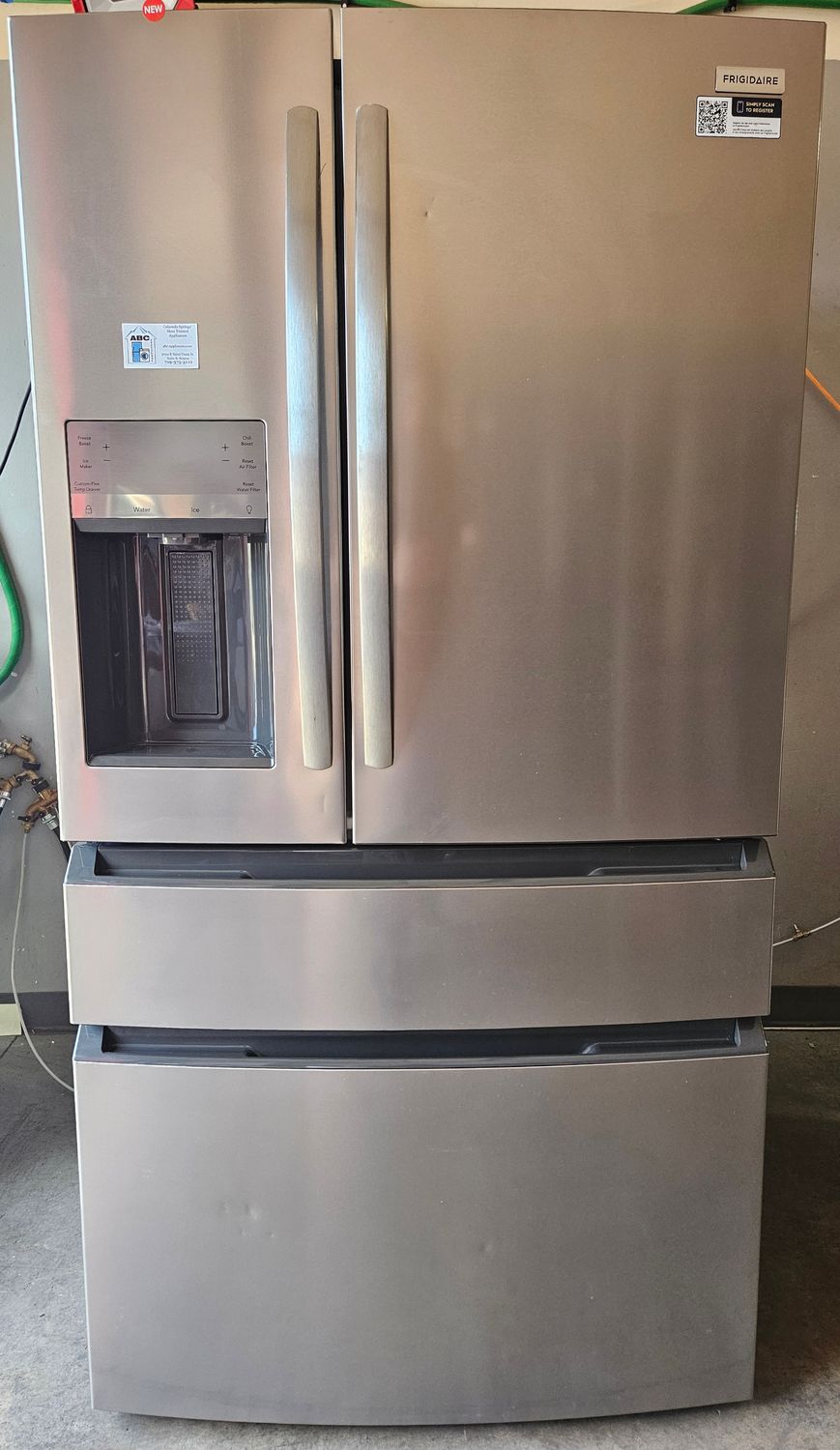 NEW! 26cu.ft. Frigidaire Standard-Depth 4-Door French Door Refrigerator in Stainless Steel