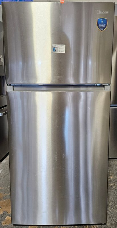 NEW! 14.2cu.ft. Midea Garage-Ready Top Freezer Refrigerator in Stainless Steel