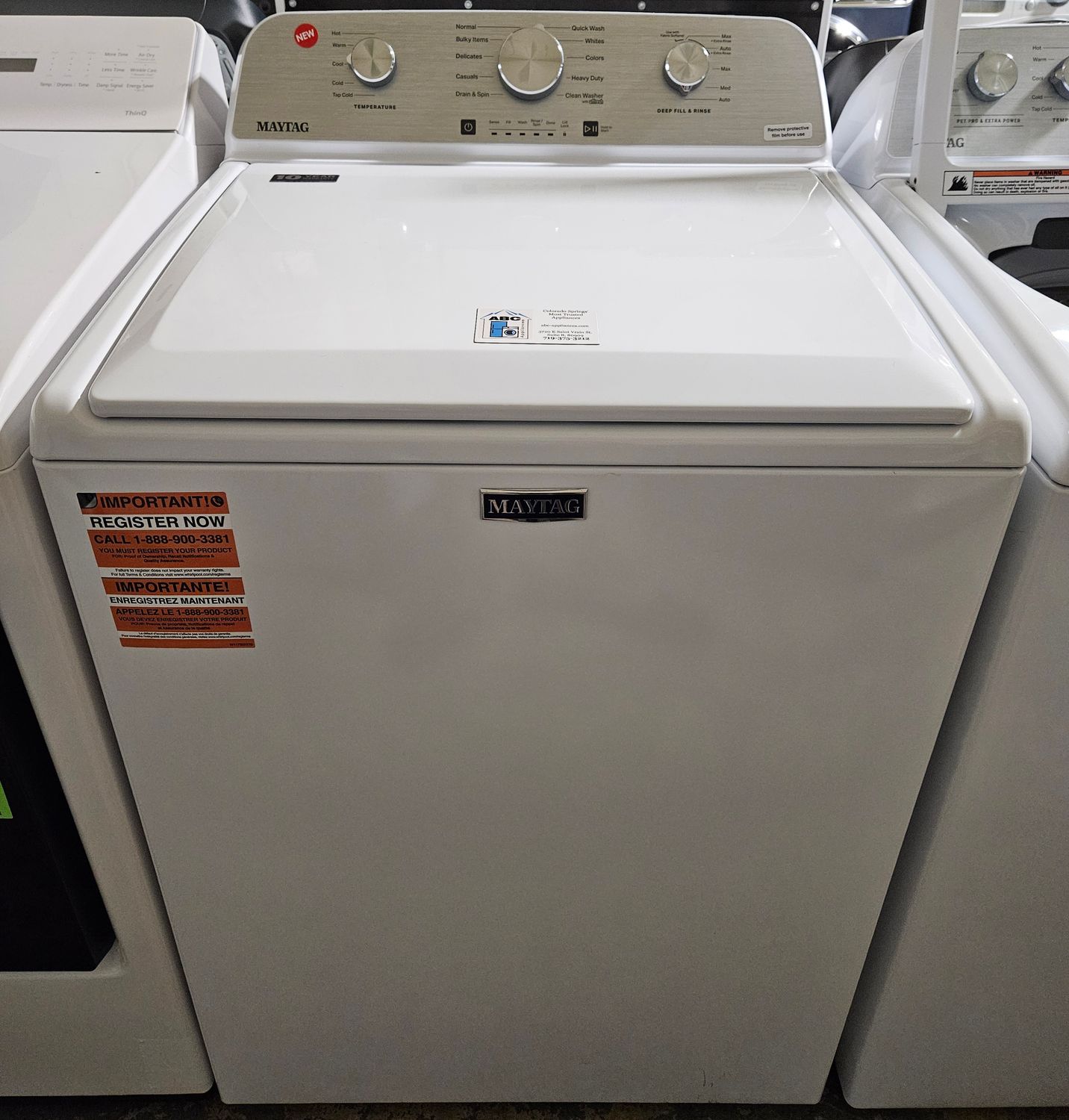 NEW! Maytag Top Load Washer (4.5cu.ft.)