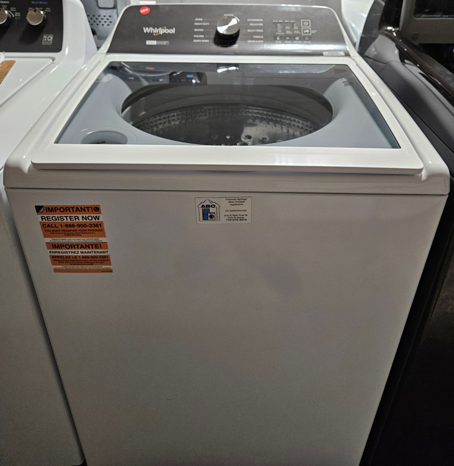 NEW! Whirlpool Top Load Washer with 2-in-1 Removable Agitator (4.8cu.ft.)