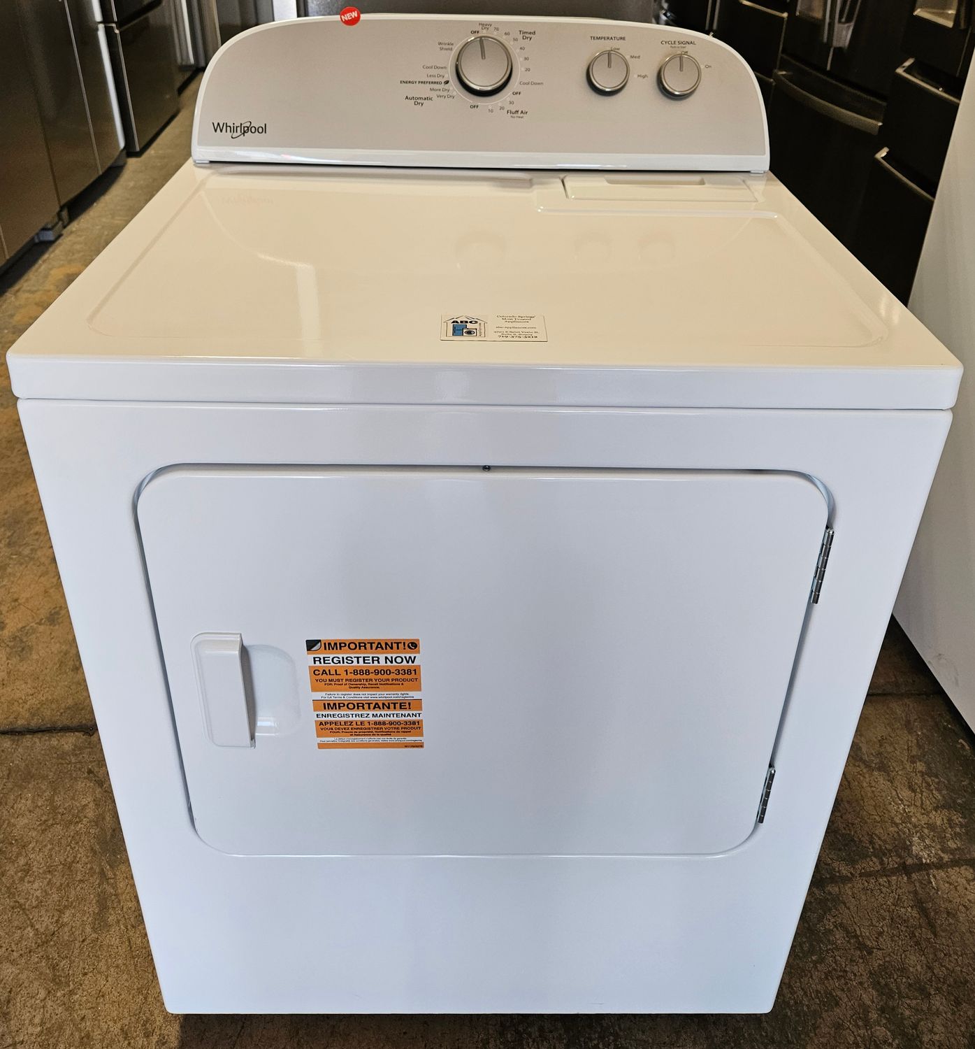 NEW! Whirlpool Heavy Duty Large Capacity Electric Dryer (7.0cu.ft.)