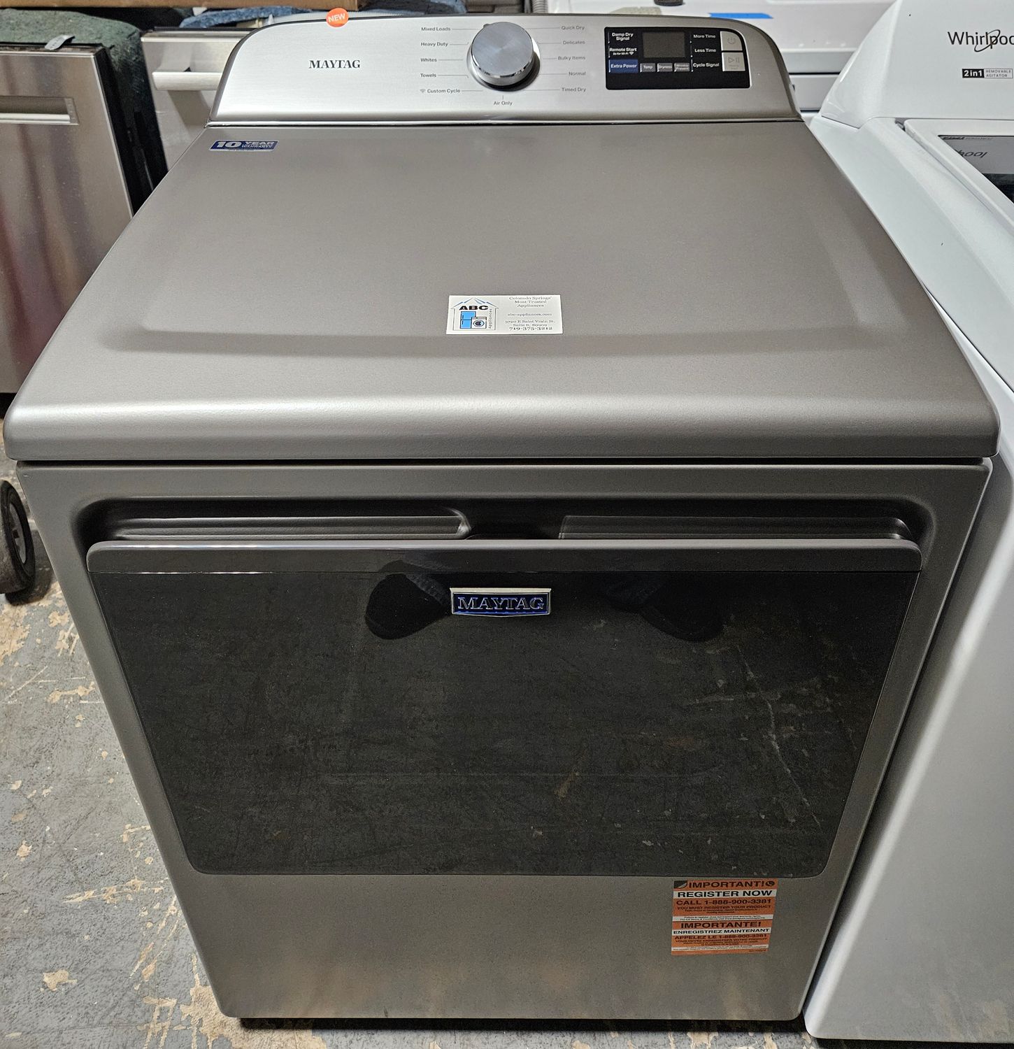 NEW! Maytag Heavy Duty Large Capacity Electric Dryer (7.4cu.ft.)