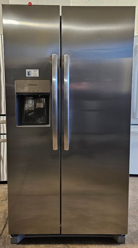 NEW! 26 cu.ft. Frigidaire Side-by-Side Refrigerator in Stainless Steel