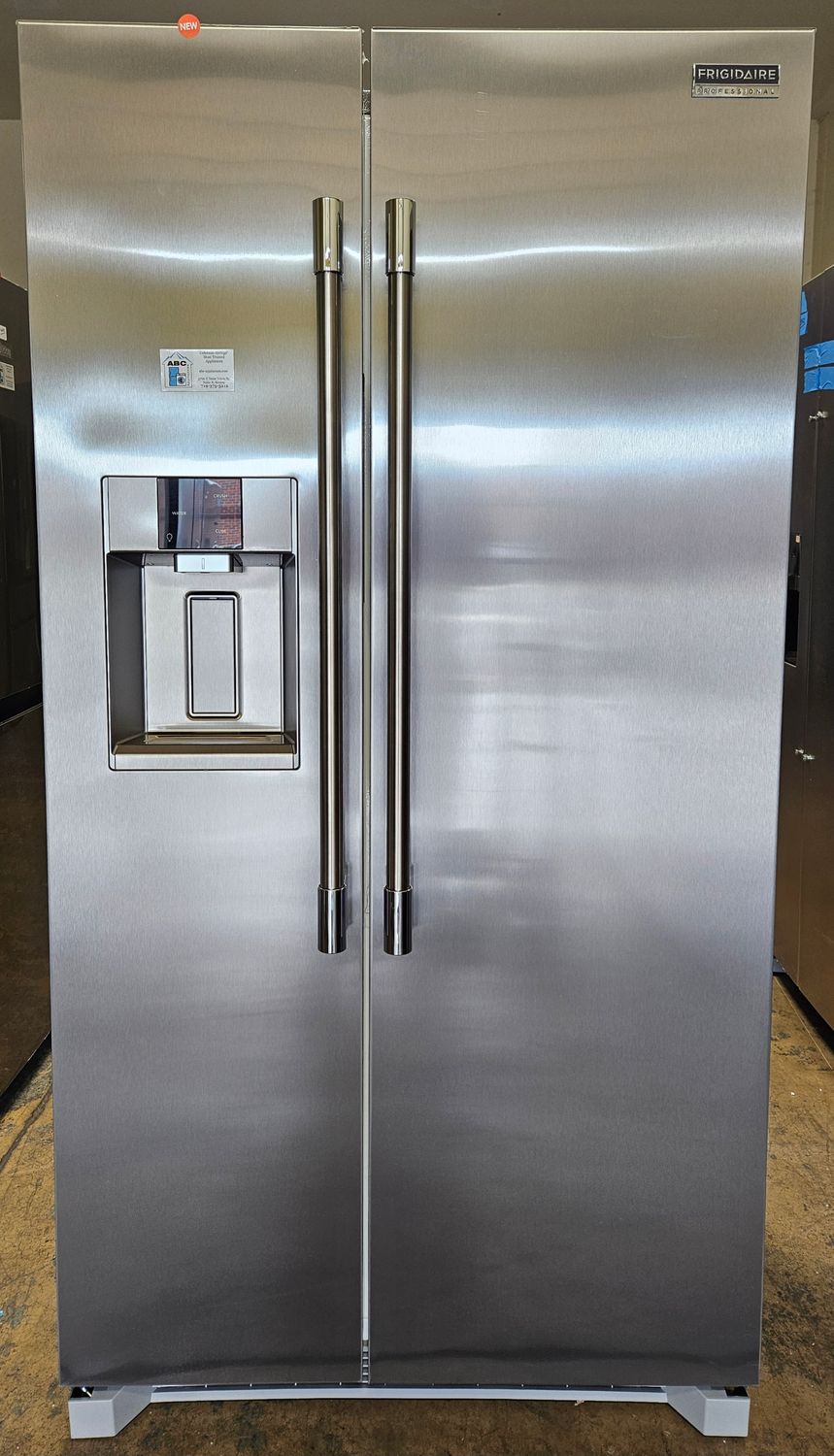 NEW! 22cu.ft. Frigidaire Professional Counter-Depth Side-by-Side Refrigerator in Stainless Steel