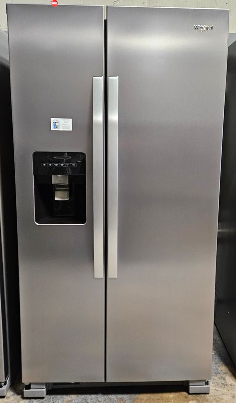 NEW! 24cu.ft. Whirlpool Side-by-Side Refrigerator in Stainless Steel