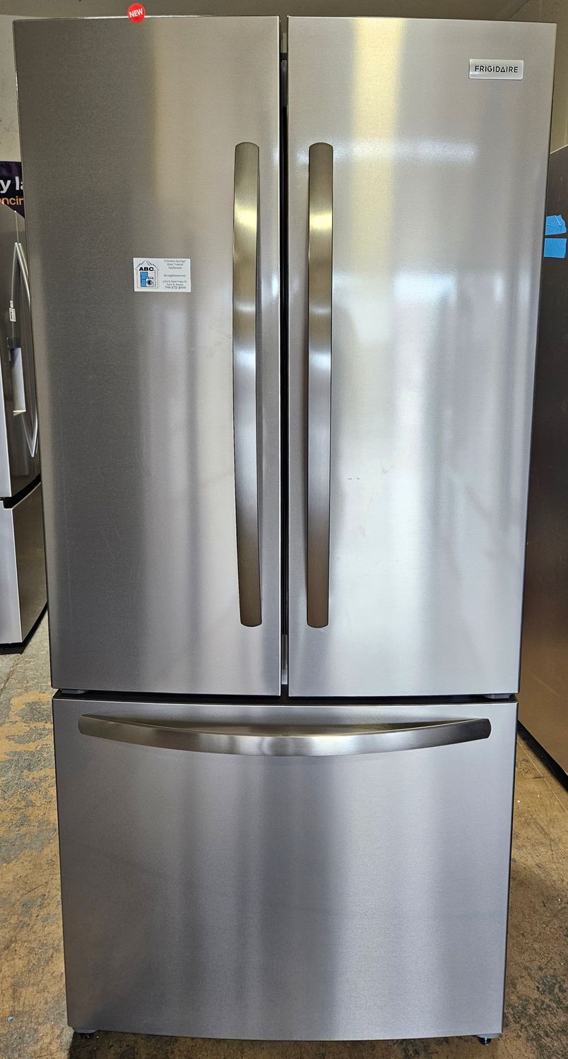 NEW! 18cu.ft. Frigidaire Counter-Depth French Door Refrigerator in Stainless Steel