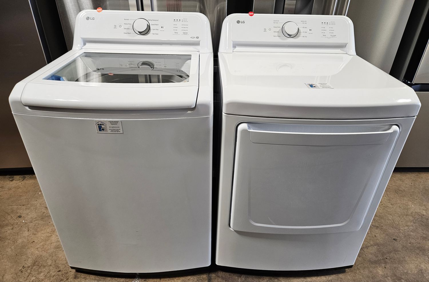 NEW! LG Top Load Washer (4.3cu.ft.) &amp; Large Capacity Electric Dryer (7.3cu.ft.)