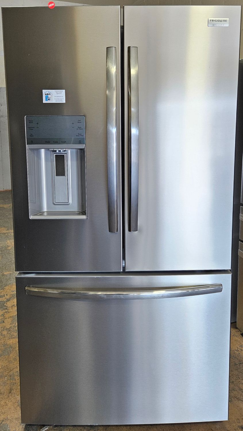 NEW! 23cu.ft. Frigidaire Gallery Counter-Depth French-Door Refrigerator in Stainless Steel