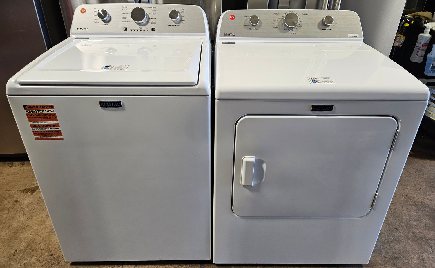 NEW! Maytag Top Load Washer (4.2cu.ft.) &amp; Large Capacity Electric Dryer (7.0cu.ft.)