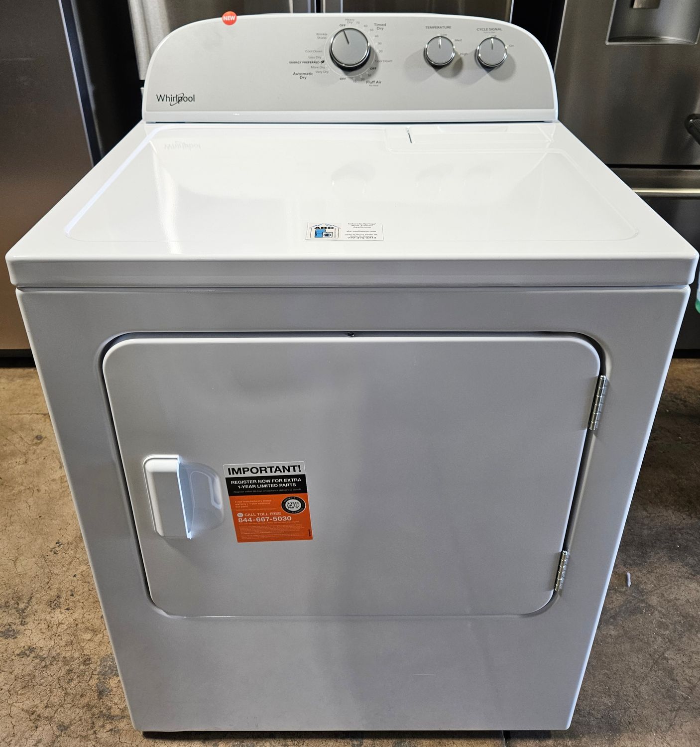 NEW! Whirlpool Heavy Duty Large Capacity Electric Dryer (7.0cu.ft.)