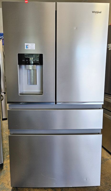 NEW! 22cu.ft. Whirlpool Counter-Depth 4-Door French-Door Refrigerator in Stainless Steel