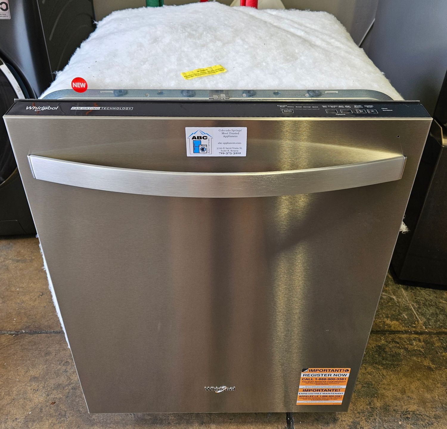 NEW! 24" Whirlpool Stainless Steel Built-In Electric Dishwasher