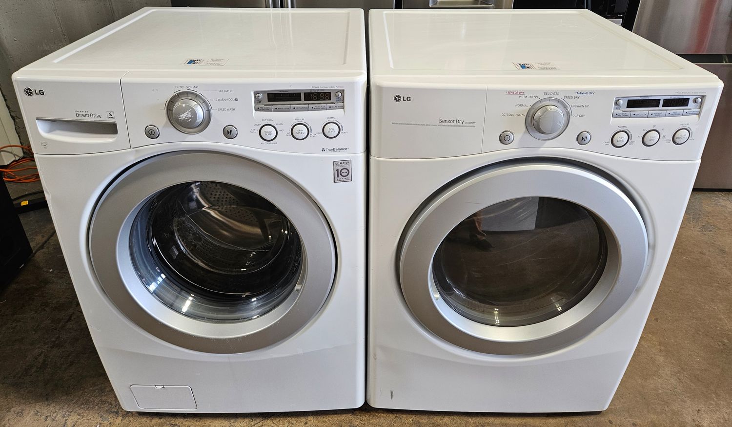 USED LG Front Load Washer (3.6cu.ft.) &amp; Large Capacity Electric Dryer (7.3cu.ft.)