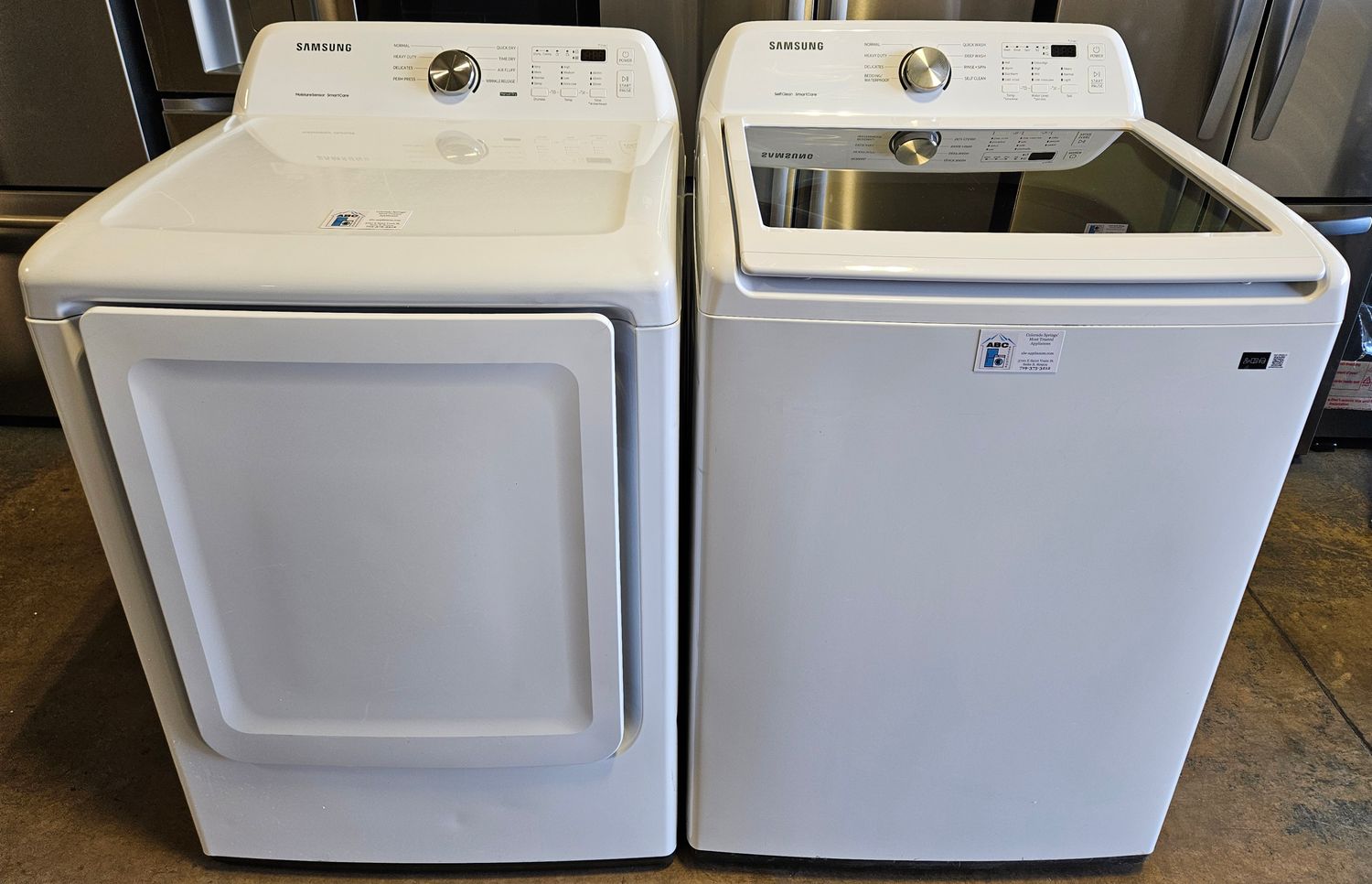 USED Samsung Top Load Washer (4.5cu.ft.) &amp; Large Capacity Electric Dryer (7.2cu.ft.)