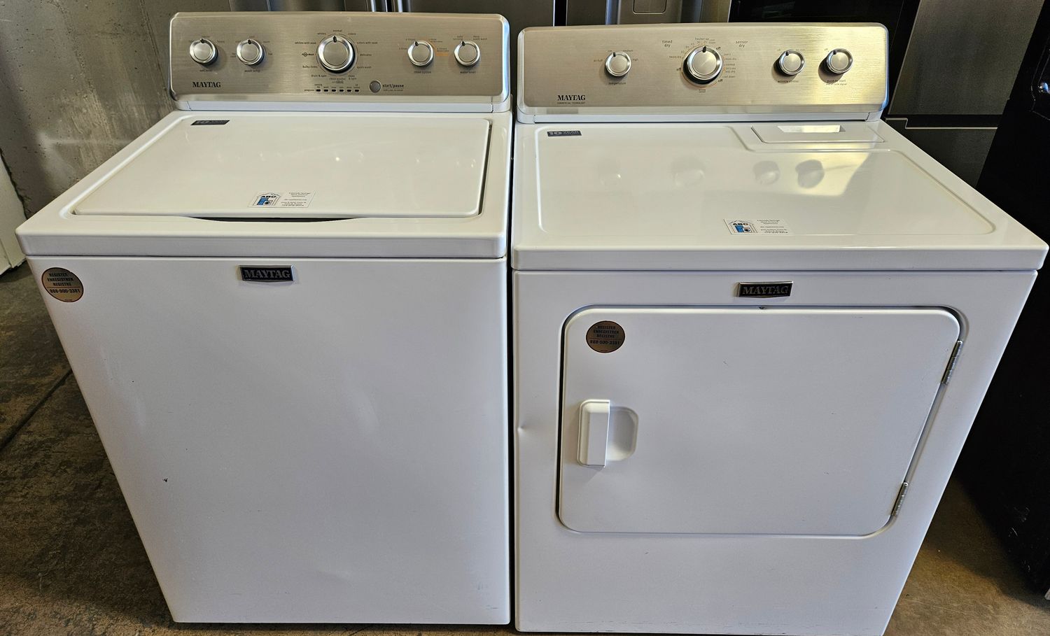 USED Maytag Top Load Washer (3.8cu.ft.) &amp; Large Capacity Electric Dryer (7.0cu.ft.)