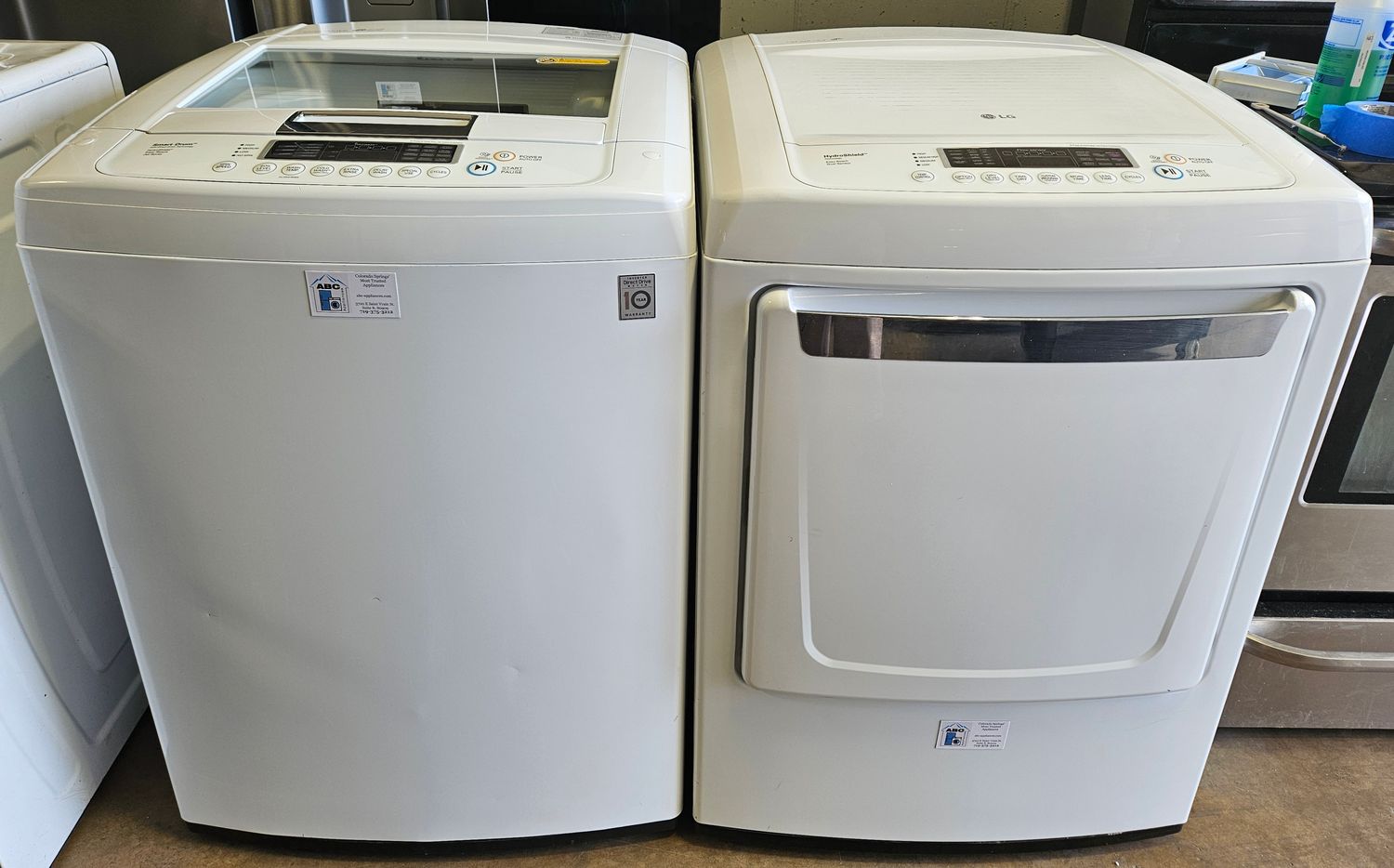 USED LG Top Load Washer (4.1cu.ft.) &amp; Large Capacity Electric Dryer (7.4cu.ft.)