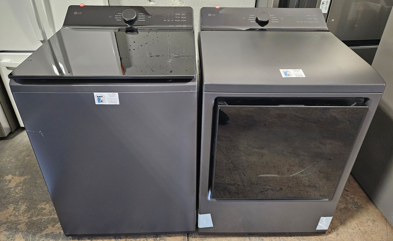 NEW! LG Top Load Washer (5.5cu.ft.) &amp; Large Capacity Electric Dryer (7.3cu.ft.)