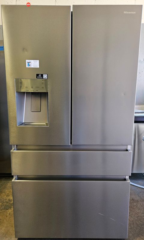 NEW! 25.6cu.ft. Hisense Standard-Depth 4-French-Door Smart Refrigerator in Stainless Steel