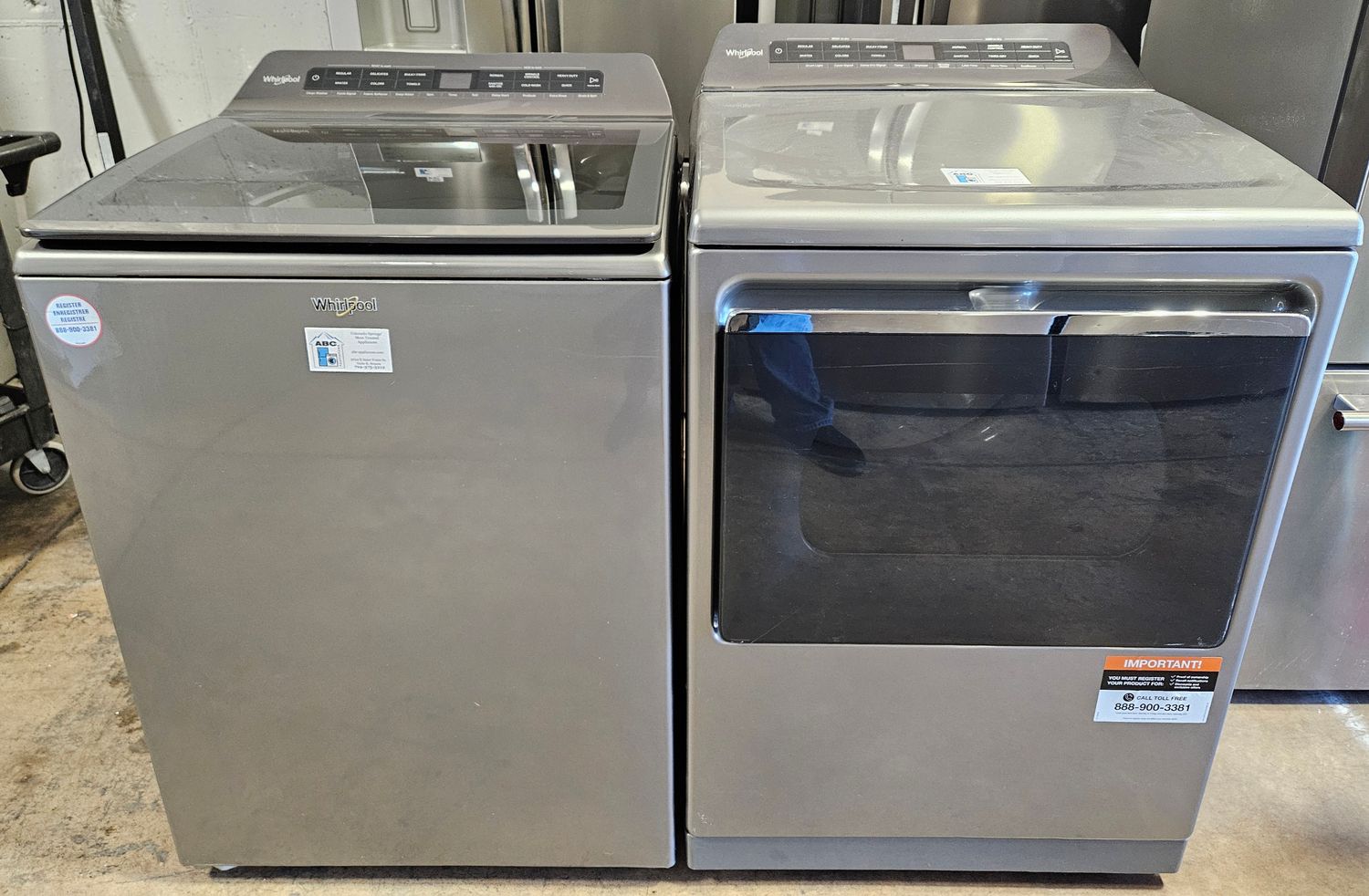 USED Whirlpool Top Load Washer (4.8cu.ft.) &amp; Large Capacity Electric Dryer (7.4cu.ft.)