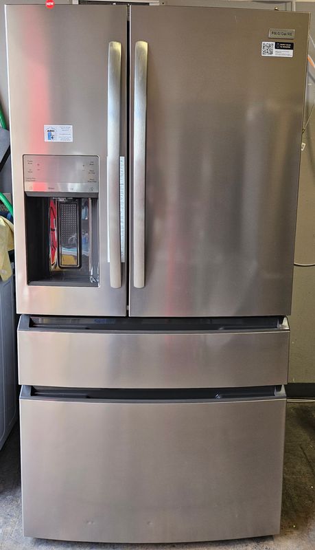 NEW! 26cu.ft. Frigidaire Standard-Depth 4-Door French Door Refrigerator in Stainless Steel