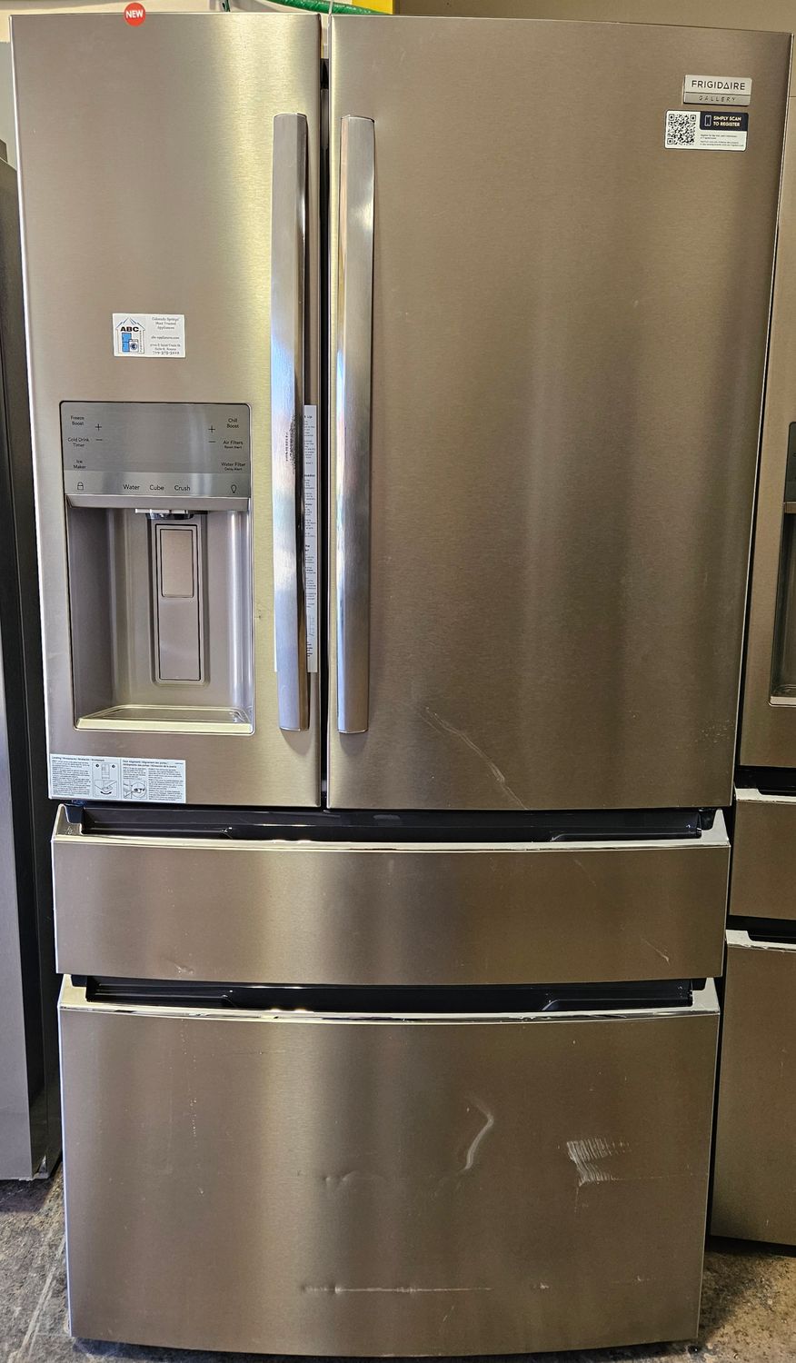 NEW! 22cu.ft. Frigidaire Gallery Counter-Depth 4-Door French Door Refrigerator
