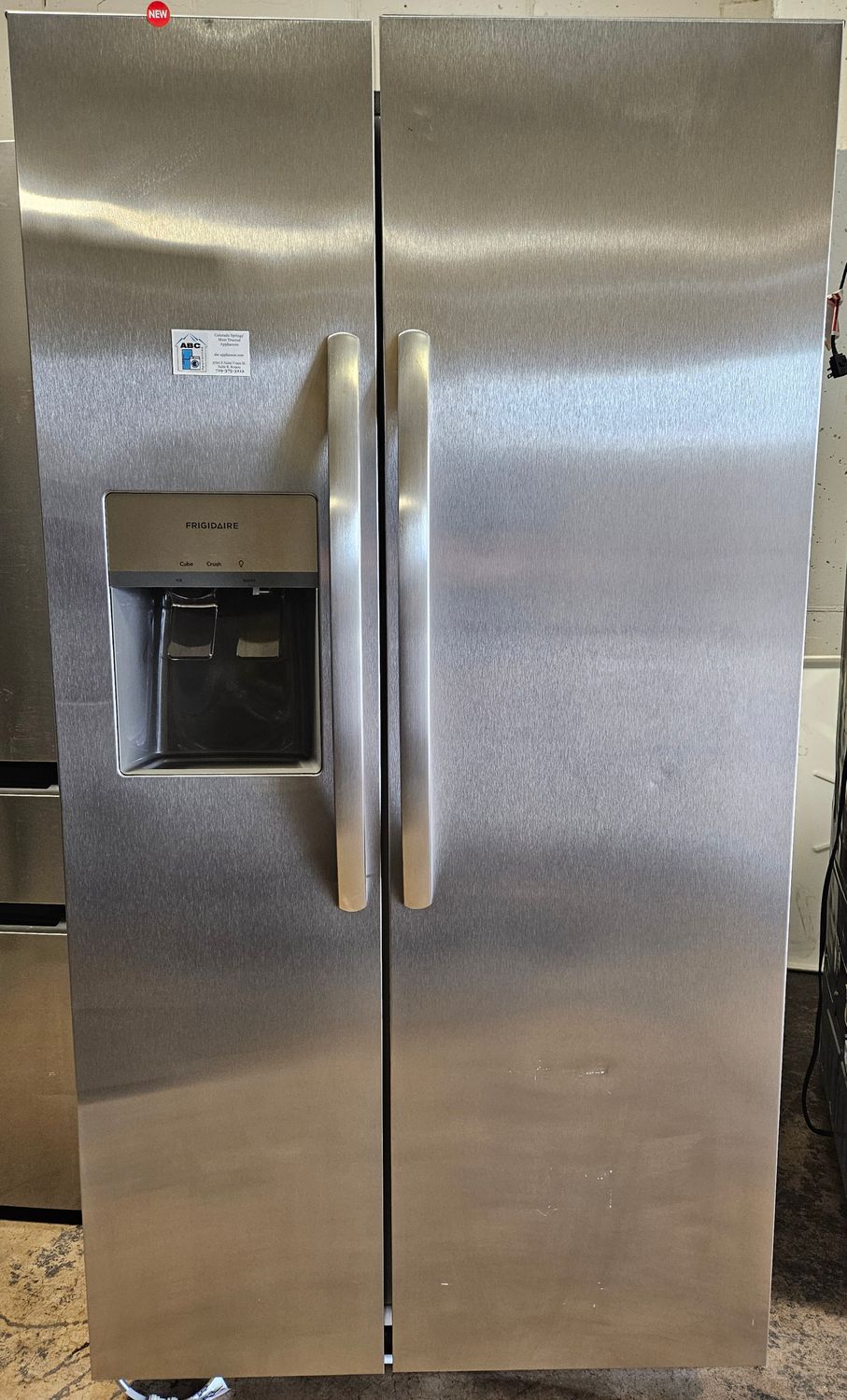 NEW! 26 cu.ft. Frigidaire Side-by-Side Refrigerator in Stainless Steel