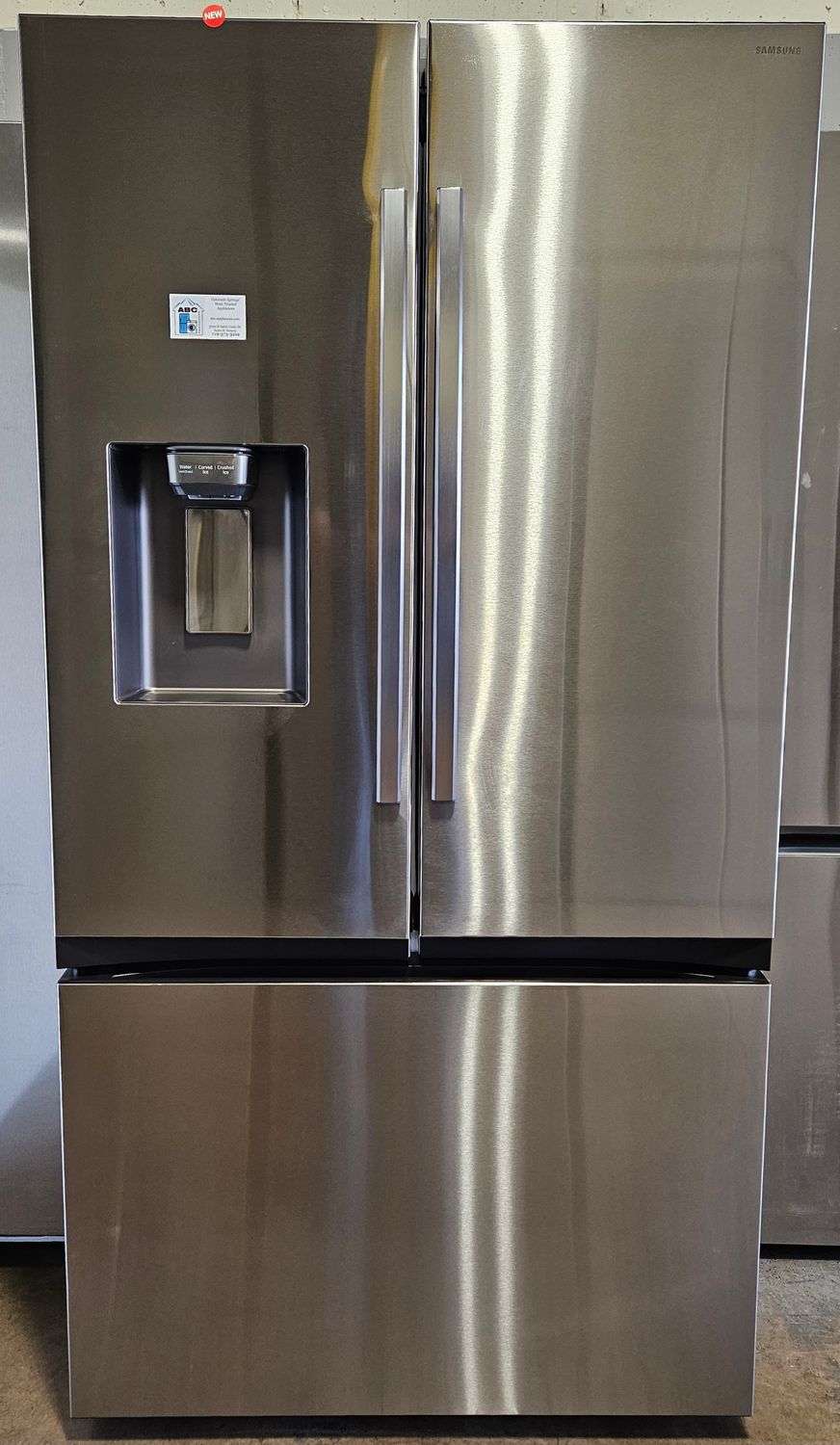 NEW! 26cu.ft. Samsung Bespoke 3-Door French Door Refrigerator in Stainless Steel