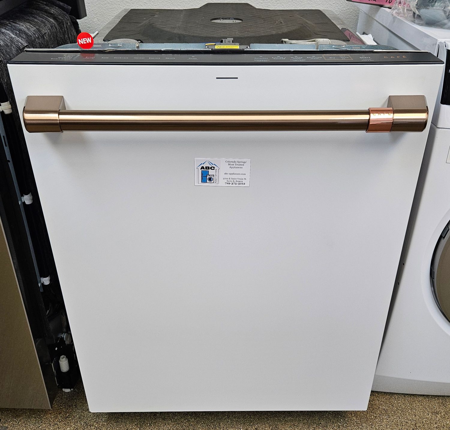NEW! 24" CAFE White Built-In Electric Dishwasher