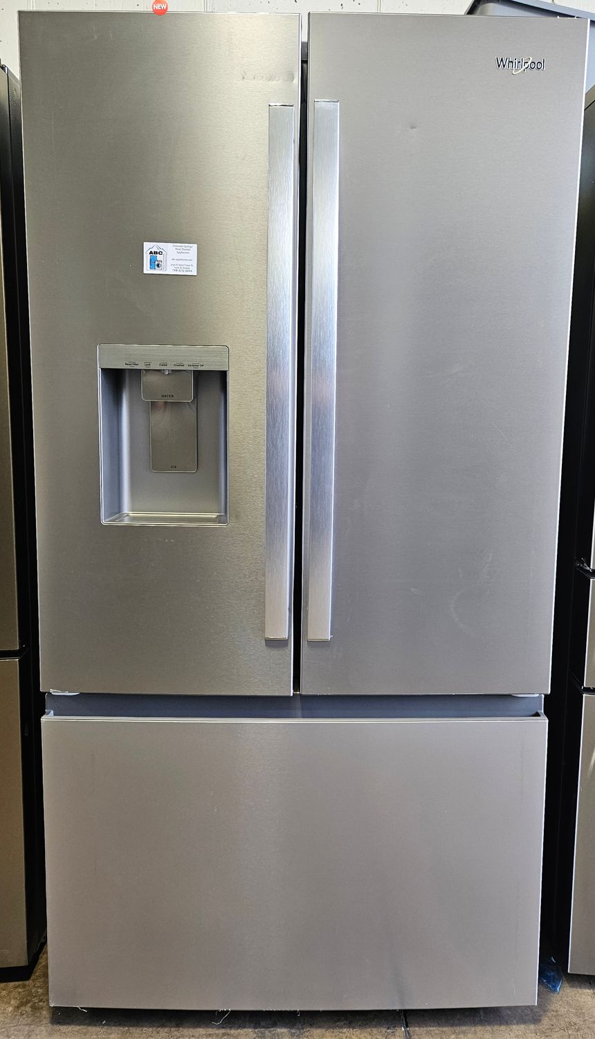 NEW! 30cu.ft. Whirlpool French Door Refrigerator in Stainless Steel