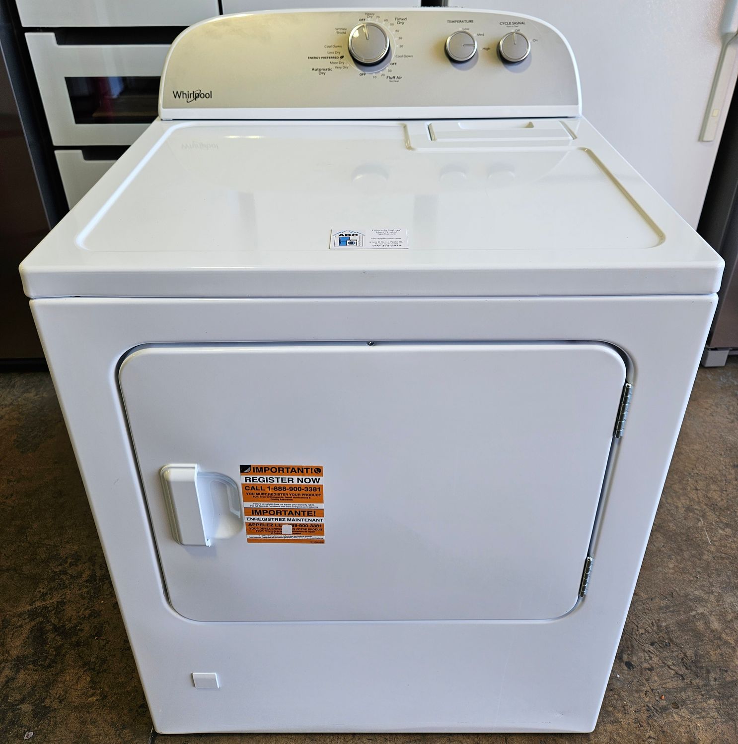 NEW! Whirlpool Heavy Duty Large Capacity Gas Dryer (7.0cu.ft.)