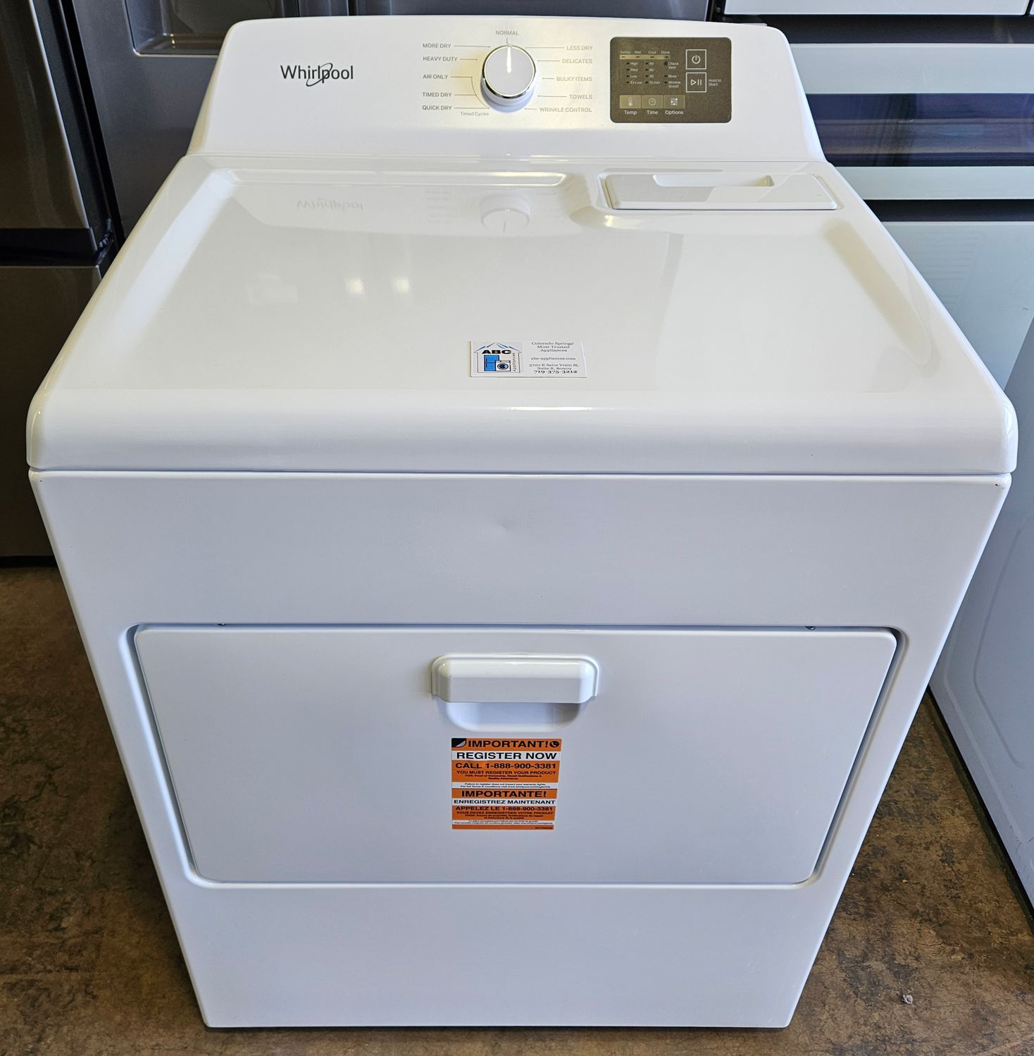 NEW! Whirlpool Heavy Duty Large Capacity Electric Dryer (7.0cu.ft.)