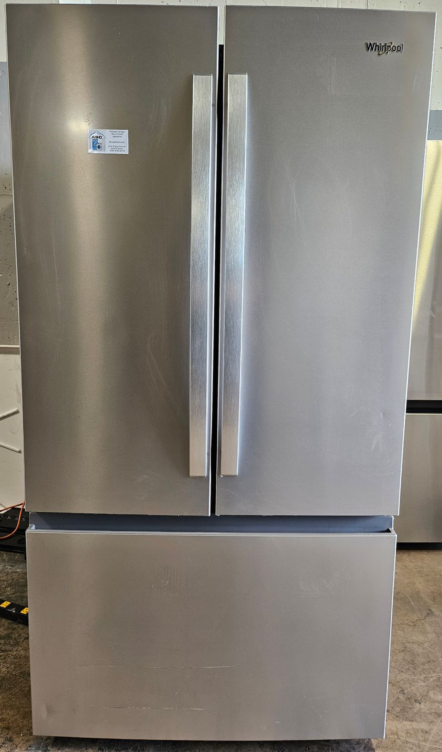 USED 31cu.ft. Whirlpool French Door Refrigerator in Stainless Steel