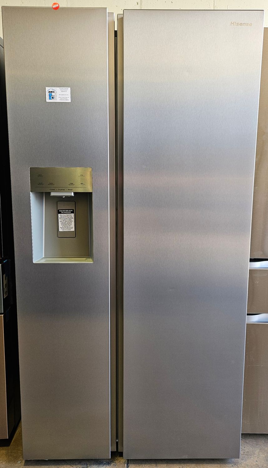 NEW! 29.1cu.ft. HiSense Side-by-Side Refrigerator in Stainless Steel