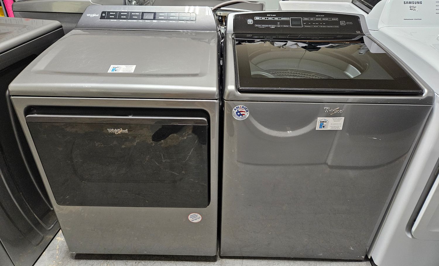 USED Whirlpool Top Load Washer (4.8cu.ft.) &amp; Large Capacity Electric Dryer (7.4cu.ft.)