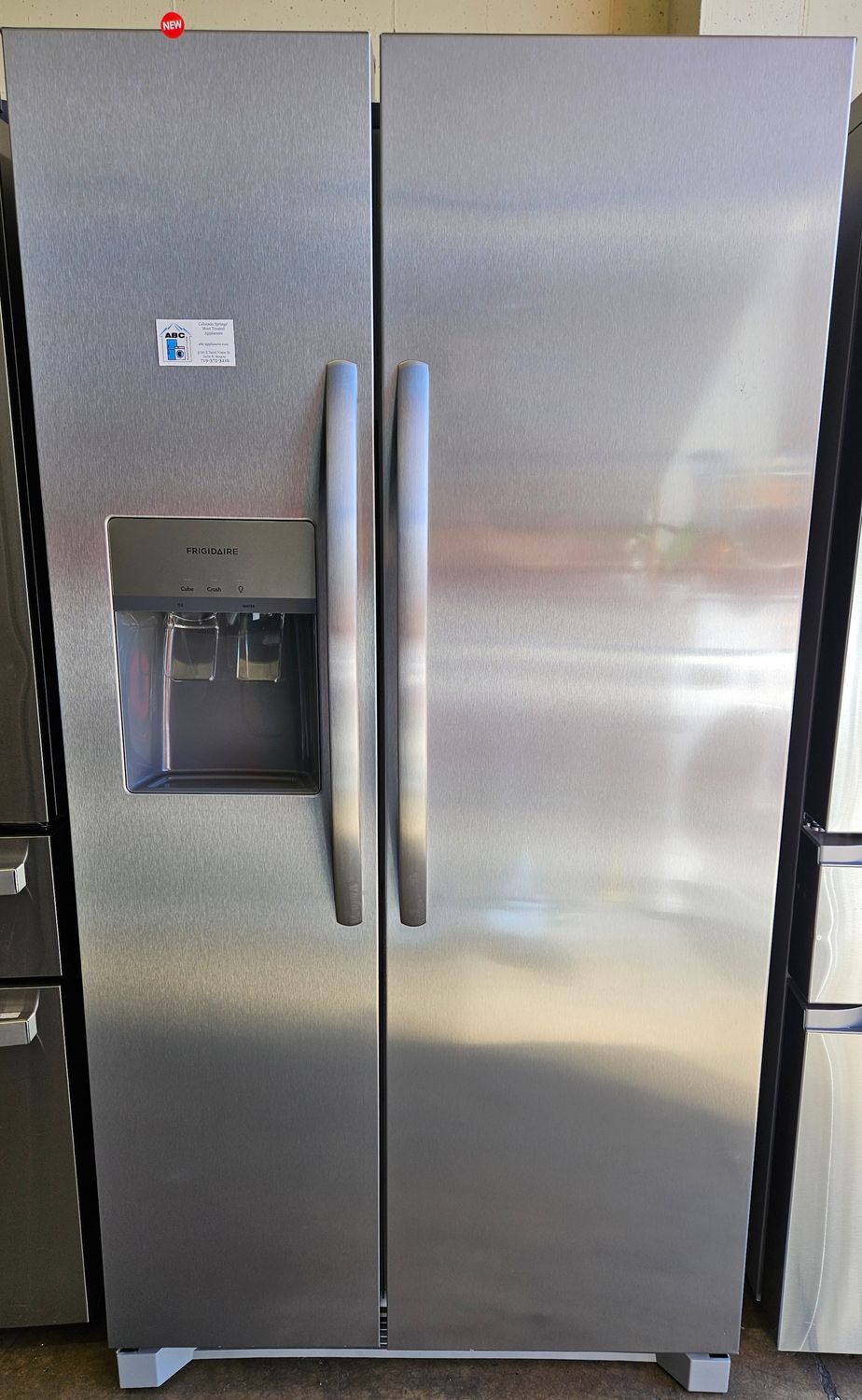 NEW! 26 cu.ft. Frigidaire Side-by-Side Refrigerator in Stainless Steel